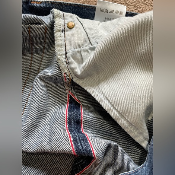 VINTAGE G-STAR RAW “SHORTCUT US FIRST” SELVEDGE DENIM 34x32 OG PAIR CRAZY RARE!! - Picture 10 of 16